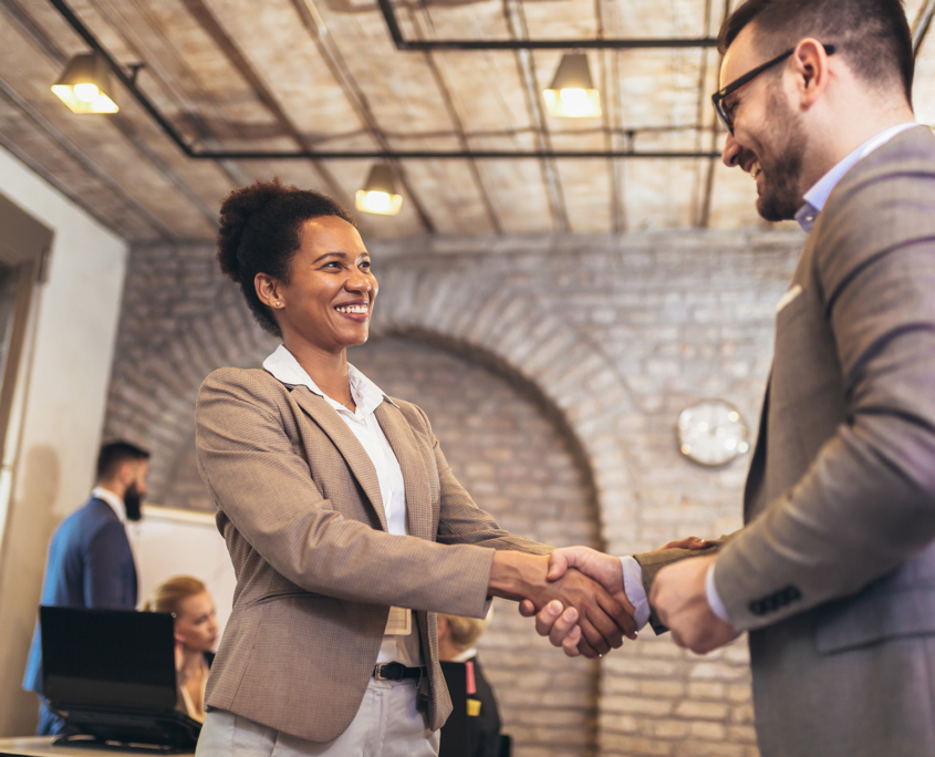 two business people shaking hands Two Business People Shaking Hands